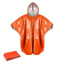 Phyxiul 防災グッズ サバイバルシート 緊急シュラフ アルミ寝袋 防水 防風 防寒 保温 手軽登山 アウトドア 便利なポンチョ 地震用 応急処置レインコー...