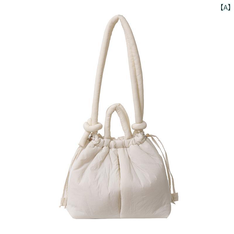 国境を 越えた アマゾンの ナイロン 布は、 女性の大 容量 軽量 両用 ショルダーバッグの バケツの ハンドバッグを 引き出します