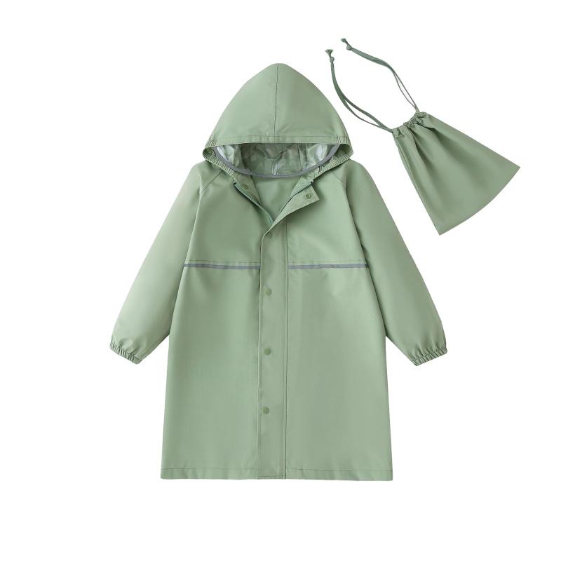  レインコート キッズ 子供 合羽 カッパ 雨具 収納バッグ付き ポータブル再利用 反射テープ付き 無地 防水ジャケット 女の子 男の子 雨除け 防風 ランドセル対応 通学 通園 遠足 お