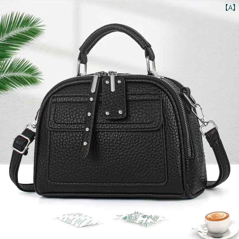 レディース 2025 年 新作 トレンド ショルダーバッグ、多 用途で 質感の ある ソフト レザーの 斜め 掛け バッグ、 ワンピース 発送 対応(x2)