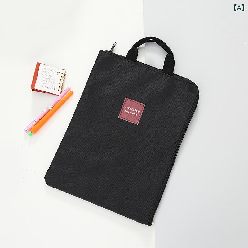オフィス a 4 ファイル バッグ 学生 手持ち ipad タブレット バッグ 多層 メンズ レディースオックスフォードキャンバスブリーフケース