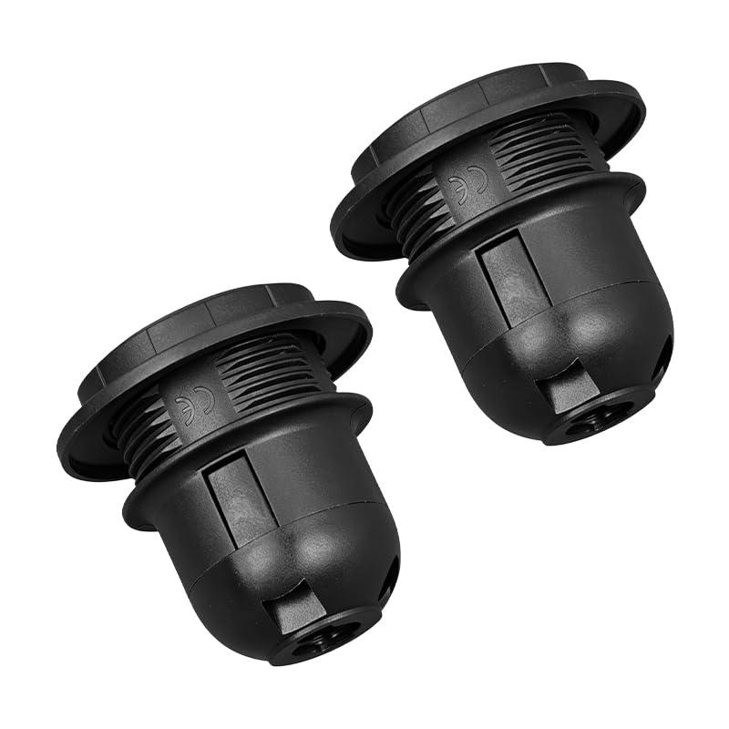 2 Pcs Lamp Holder White Plastic