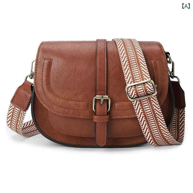 アマゾンの 人気 香港 風 レ トロな サドル バッグ 女性の シングル ショルダーバッグ 欧米の 女性の 半円 バッグ 女性