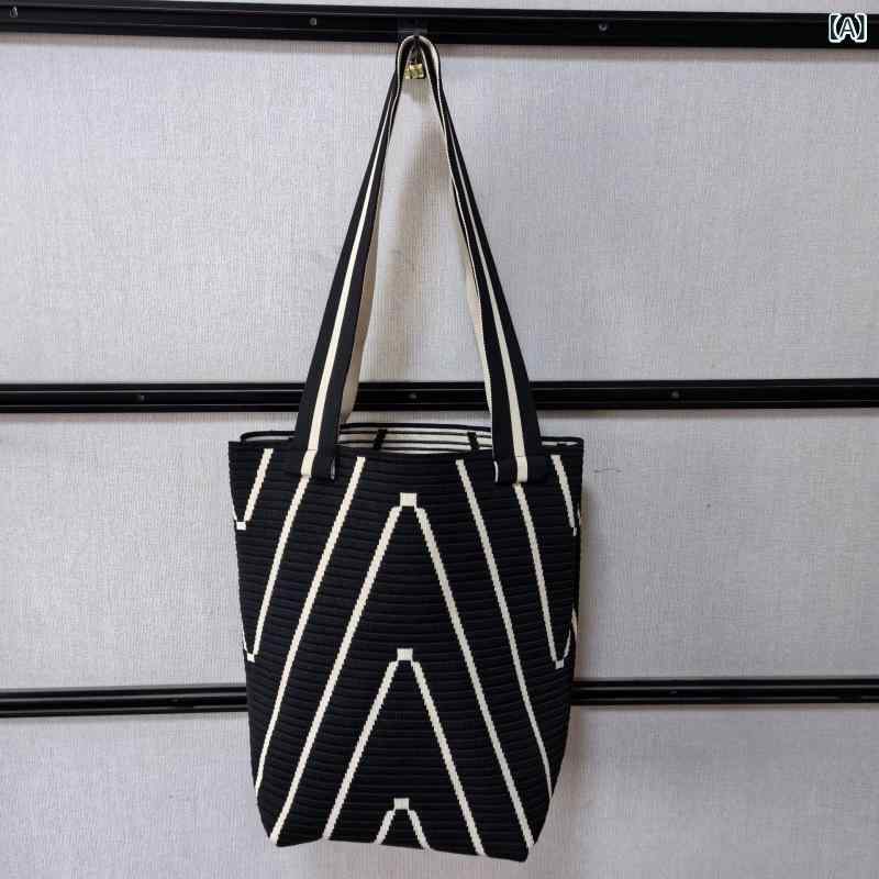 北欧の小 衆 波紋 片 肩 包大 容量の 特 包は 細密に 編んで います。