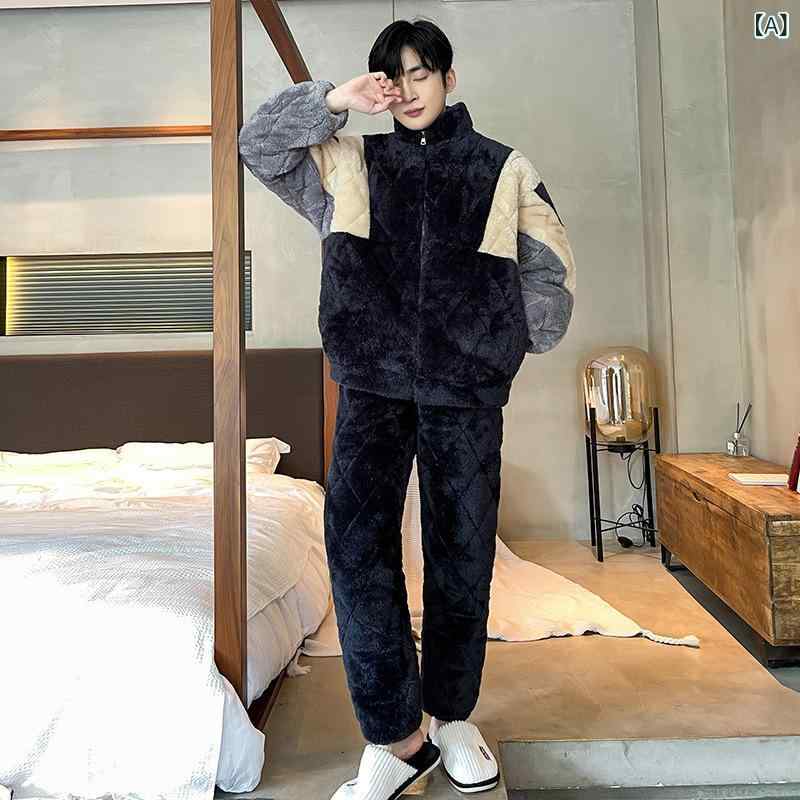 2022 新型 カップル パジャマ 女性 タイプ 秋冬 三 層 綿 入り フランネル 男性 ホームウェアセット製品カテゴリ: パジャマ生地名: フランネルデザイン: カーディガンメイン生地成分: ポリエステル繊維 (ポリエステル)メイン生地...