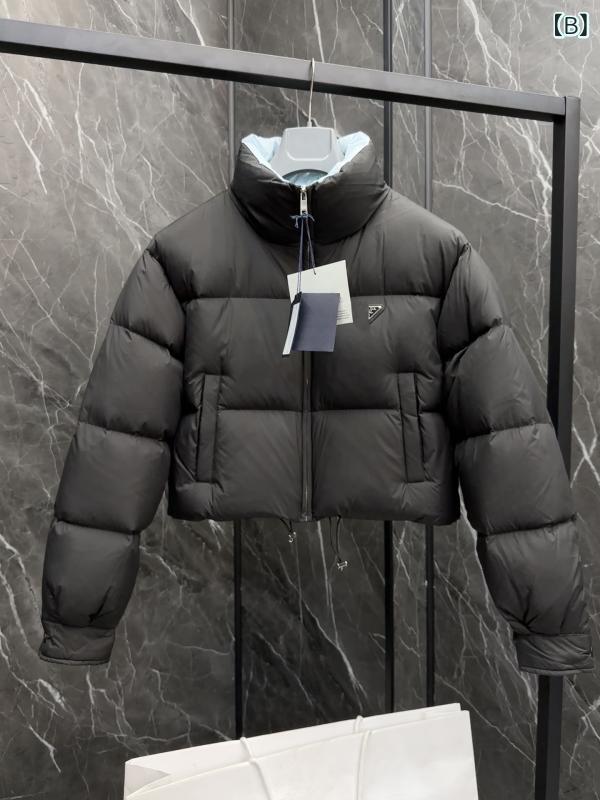乐天商城 - 高 バージョン PRA 家 Re - Nylon ショート 女性 ダウンジャケットパン 服 女性 ショート 冬 ダウン ジャケット 潮