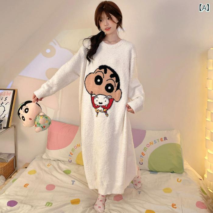 メーカーの パジャマ スカートの 女性 アニメの 長袖は 秋冬には よく 売れて います。