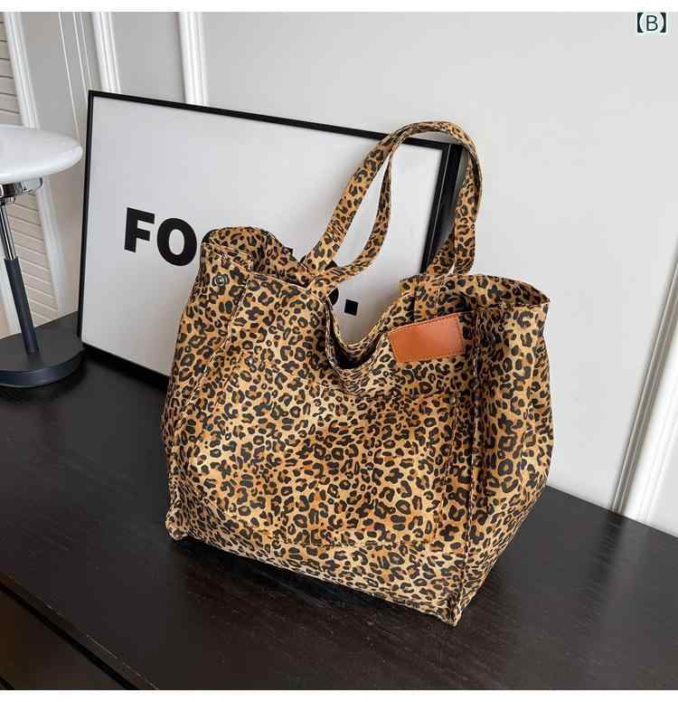大 容量の ヒョウ 柄の ファッションの ショルダーバッグの 女性の 新型の シンプルな 個性の 特の カバンの 大きい ショッピング バッグの 百 合の 旅行の カバンの 袋