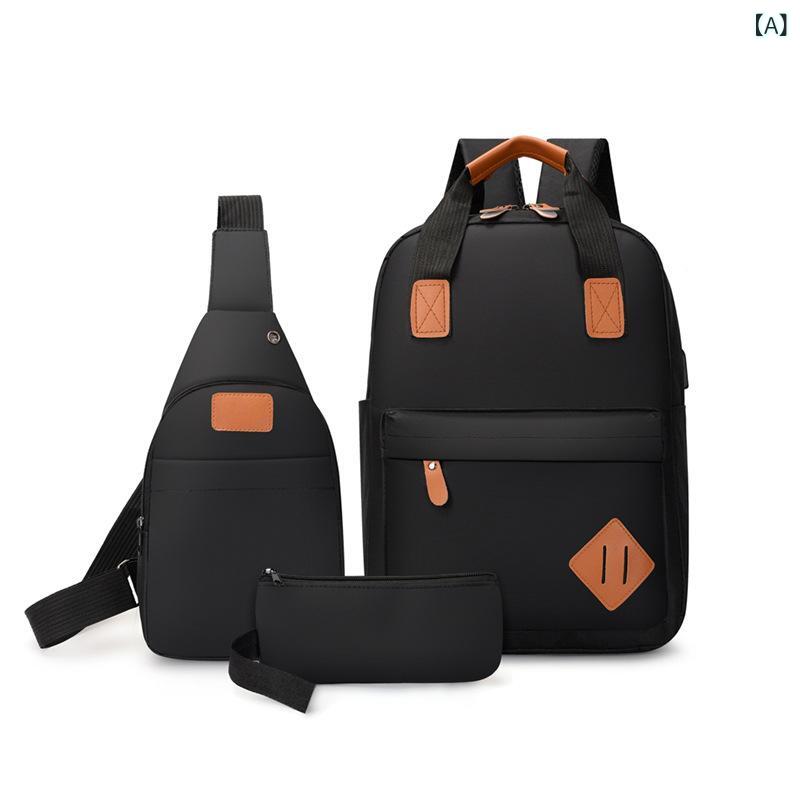 国境を 越えた メーカーが ランドセルを 販売 して いる 3 点 セットの 外出 旅行 バッグ 男女 同型 パソコンバッグビジネスカジュアルバッグ