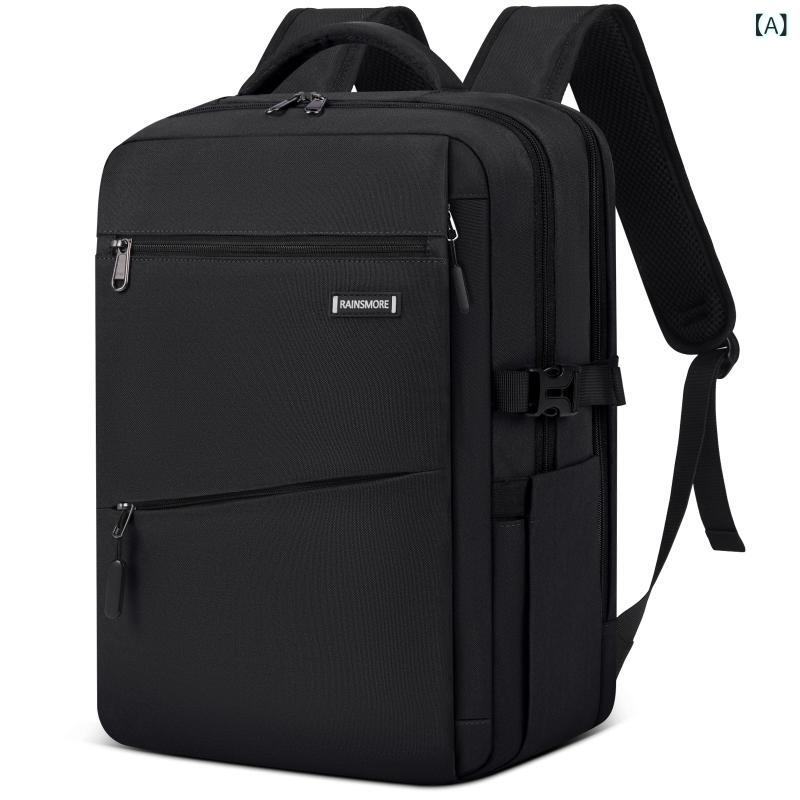 RAINSMORE クロスボーダーリュックサック 新型 シンプル usb 充電 リュックサック 男女 カジュアルビジネスパソコンカバンメーカー