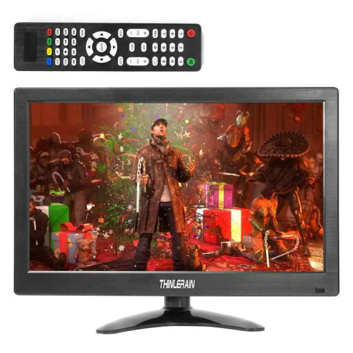 Thinlerain モニター 小型 ディスプレイ 液晶ディスプレイ モニター/1366x768/95°視野/HDMI VGA AV BNC USB ポート/VESAマウント/スピーカー内蔵/リモコン Thinlerain モニター 小型 ディスプレイ 液晶ディスプレイ モニター/1366x768/95°視野/HDMI VGA AV BNC USB ポート/VESAマウント/スピーカー内蔵/リモコン