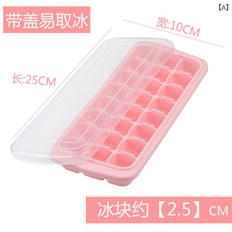 漫画 プレス 新しい 24 グリッド 36 シリコーン 型 蓋 付き アイス キューブ 食品 サプリメント 家庭 用 製氷 皿 アイスボックスシャーベット