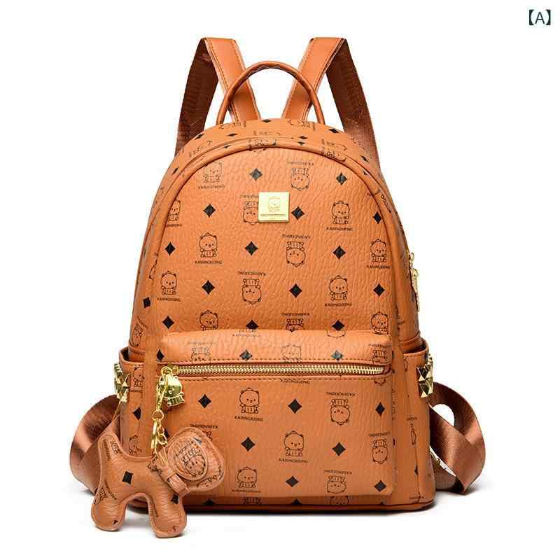 ファッション ブランドの リベットの リュックサックの 女性 2024の 新型の 韓国 版の大 容量の 学生の カバンの ファッションの レジャー 旅行の リュックサック