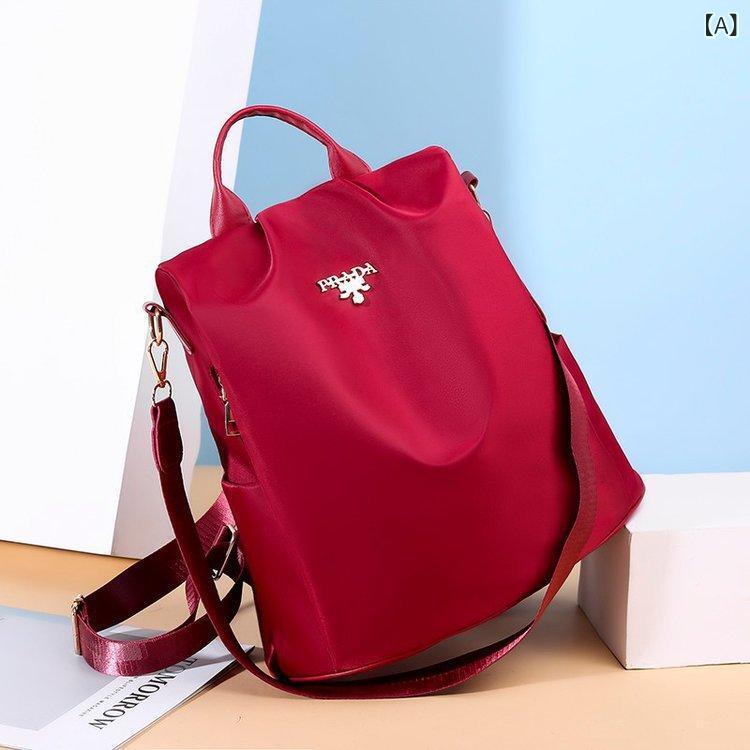 クロス ボーダー多 機能 バック パック 女性の 2025多 用途 デュアル 目的 撥 水 盗難 防止 バッグ大 容量 ナイロンスクールバッグドロップシッピング