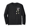 シュナウザー犬のポケットパピーギフト 長袖Tシャツ