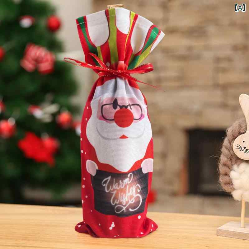 クリエイティブ サンタクロース 赤ワイン セット 漫画 雪だるま クリスマス 赤ワイン 瓶 セット ワイン..