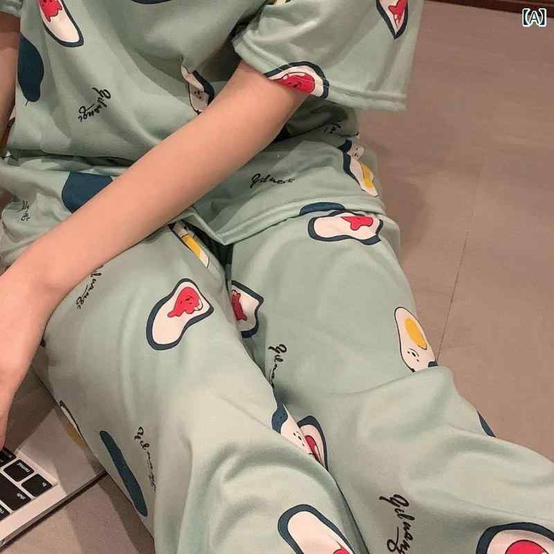 春と 秋の 新型 長袖 パジャマの 女性 長 ズボンの 大きい サイズの かわいい アニメ パジャマの 女性 冬の 家の 服の スーツの メーカーは 直接 販売 します。