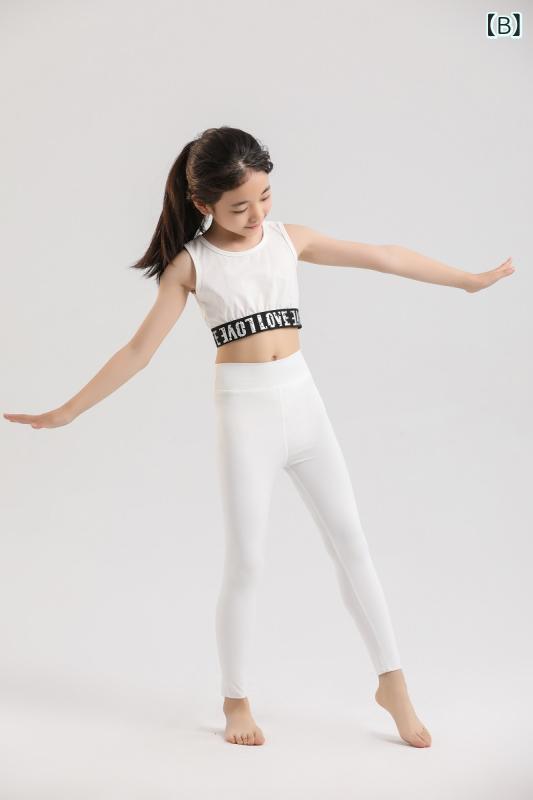 夏 用の 薄い 女の子と 子供 用 ナイロン シームレス ヌード ヨガ パンツ スポーツ フィット ネス ランニングエアロビクスダンスパンツタイトフィット 2