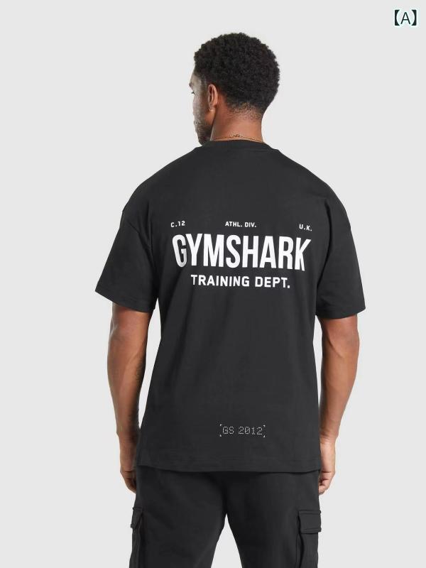 サメ 経典 高定 精 櫛 綿 半袖 ゆったりと した 通気 性 筋肉 男 vq フィット ネス 運動 上着 高品 オリジナル