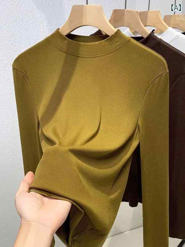 秋冬の 新作の ネジの 底の シャツの 女性の 修身は やせて いる 気質が 見えます。生地名: ポリエステル主な生地構成: ポリエステル（ポリエステル繊維）主な生地構成 2: スパンデックスパターン: ソリッドカラースタイル: プルオーバー,CITYSTYLE袖丈: 長袖職人技: 先染め商品番号: 888ブランド: その他バージョン: スリムフィット服の長さ: ショートスタイル（40cm<長さ≤50cm）襟のタイプ: ラウンドネックスリーブタイプ: レギュラースリーブ人気の要素: 糸発売年・発売時期: 2024年秋色: 黄緑,黒,白,濃いコーヒー色,アンコラレッドサイズ: M【40-50kg】,エル【50-55kg】,XL【55-60kg】,2XL【60-65kg】,3XL【65-70kg】,4XL【70-75kg】,5XL【75-85kg】スタイルタイプ: 気質の通勤主な生地成分の含有量: 70% (含む) ～ 80% (含まない)国境を越えた供給かどうか: いいえ製品カテゴリー: Tシャツ主な生地成分2の含有量: 70% (含む) ～ 80% (含まない)