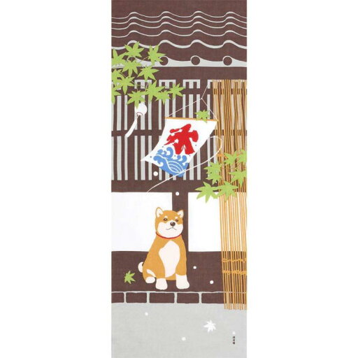 濱文様 絵てぬぐい 涼み豆柴 濱文様 絵てぬぐい 涼み豆柴