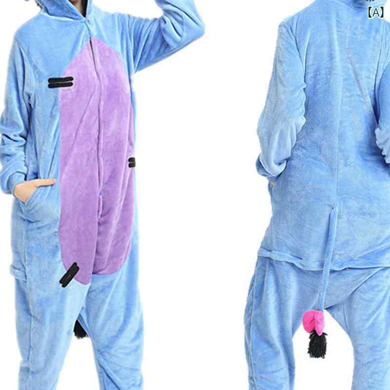 漫画の 動物の ワンピースの パジャマの ロバは トイレ 版の フランネルの ようです。