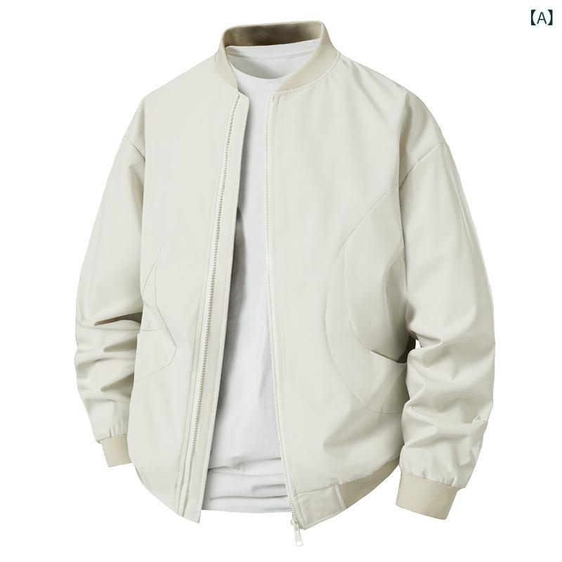 2025 年の 春の 新型 男性 野球 服の ジャケットは ファッション 的に 2つの 良い タイプの微 防水 風 服の コートを つけます。