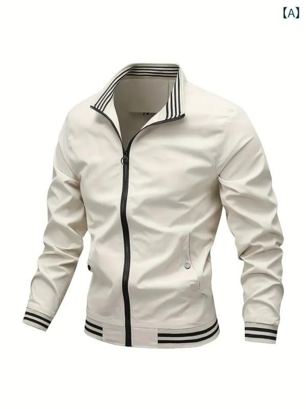 ジャケット 男性 クロスボーダーアマゾン 春秋 服 スポーツレジャー 青年 立 襟 コート ファッション 外国 貿易 男性 服 卸売り(x2)