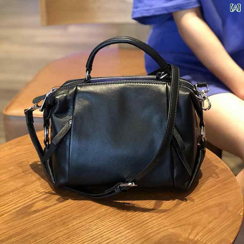 2025新第 一層 牛革 枕 バッグ本 革 レディース ショルダーバッグ 女性の レトロスタイル 品質 牛革 バッグ