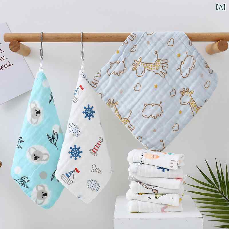 赤ちゃんの 四角い タオル 六 層の 純綿の ガーゼの 四角い タオルの 赤ちゃんのよ だれの タオルの 乳幼児の 顔の 小さい タオルの 幼稚園の ハンカチ