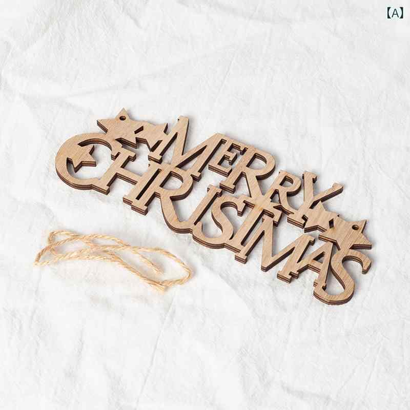 クロスボーダークリスマス 装飾 ペンダント 木製 merry christmas アルファベット 看板 クリスマスツリ..