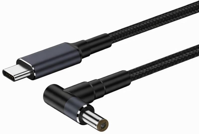 PDトリガー内蔵 Type-C→DC電源 20V PD充電ケーブル ノートパソコン用 最大140W対応