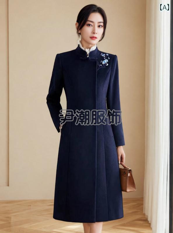 ウール コート レディース 秋冬 新作 厚手 コート 不動産 営業 店 ゴールド ストア ショップアテンダント 作業 服 エア レディ 制服 女性 用