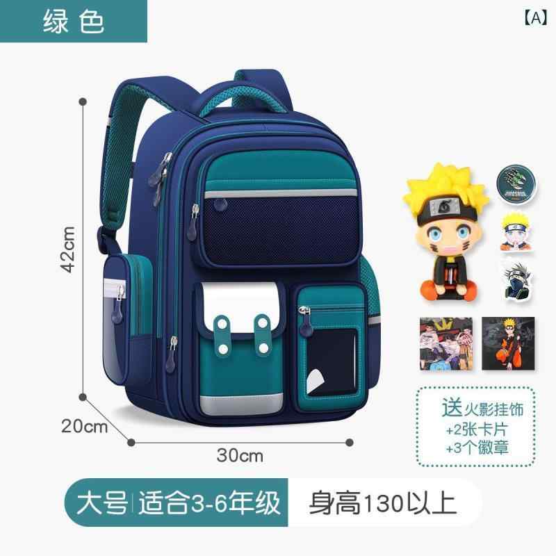 火影 忍者の かばんの 男の子の 6 年生の 女の子の 男の子の 小学生の大 容量の 新型は 背もたれを 減らします。