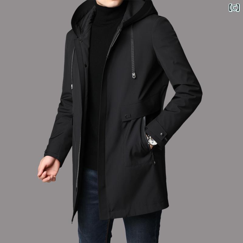 2022 新型 メンズ 韓国 版 ファッション 修身 格好いい 冬 服 コートカジュアルミディアムロング 厚手 メンズダウンジャケット