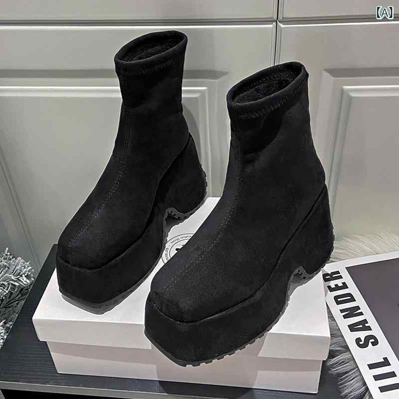 2024 秋冬 ショート ブーツ 女性 10 cm 背が 高く なった 中 筒 ブーツ 復古 角 頭 弾力 痩せ ブーツ 軽やかな 厚い 底 ファッション ブーツ製品カテゴリー: スリムブーツ対象年齢層: 大人のブランド: その他供給カテゴリー: スポット商品番号: PZaYcrkJアッパー素材: 伸縮性のある生地ソール素材: ゴム対象性別: 女性のスタイル: レトロなつま先の形状: 四角い頭人気のブーツ: 煙突ブーツ人気の要素: 防水プラットフォーム機能: 身長を高くするチューブの高さ: ミドルバレルパターン: ソリッドカラー外国貿易かどうか: いいえ在庫があるかどうか: いいえ最速の発送時間: 1～3日品質検査報告書: いいえ内側の素材: 人工ぬいぐるみ発売年と季節(発売時期): 2023年秋色: 万能なブラック、レギュラースタイル、ワンサイズ小さめをお勧めします,パーソナライズされたカーキのレギュラースタイル、ワンサイズ小さいものをお勧めします,汎用性の高いブラック、アップグレードされたベルベットスタイル、ワンサイズ小さいものをお勧めします,パーソナライズされたカーキ色、アップグレードされたベルベットスタイル、ワンサイズ小さいものをお勧めしますサイズ: 35,36,37,38,39国境を越えた輸出専用の供給源ですか?: いいえ開閉方法: ソケット