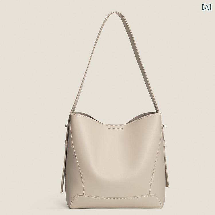 ワンショルダーバッグレディース pu 大衆 バッグ 通勤 ファッション 春 夏 高級 感 純 色 シンプルトートバッグ大 容量(x3)