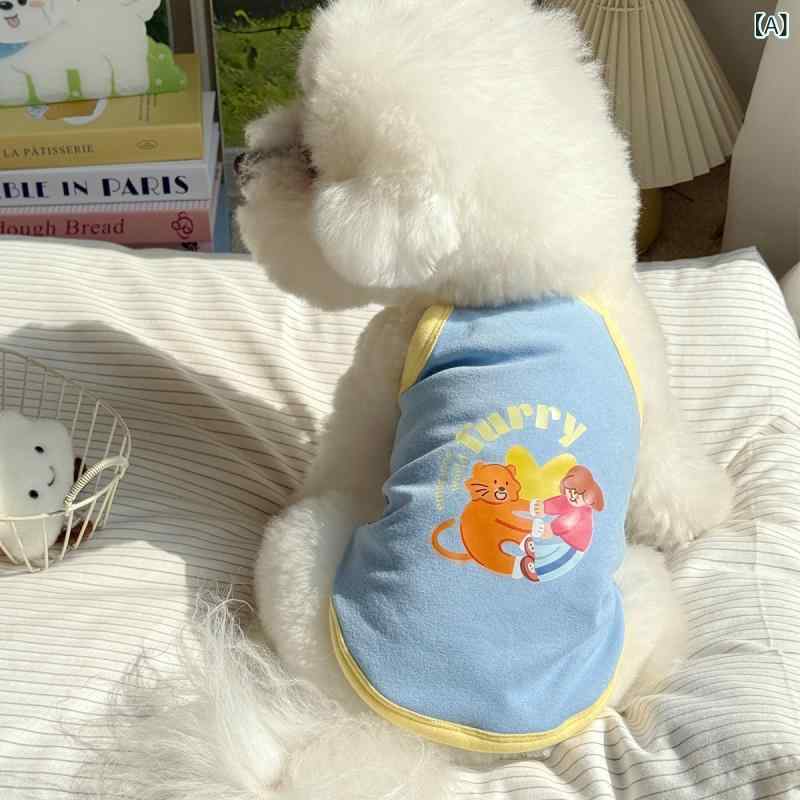 日 韓 風の かわいい ペットの 犬の 猫の 服は 春と 秋に 爆発 して 柔らかくて 萌えます。