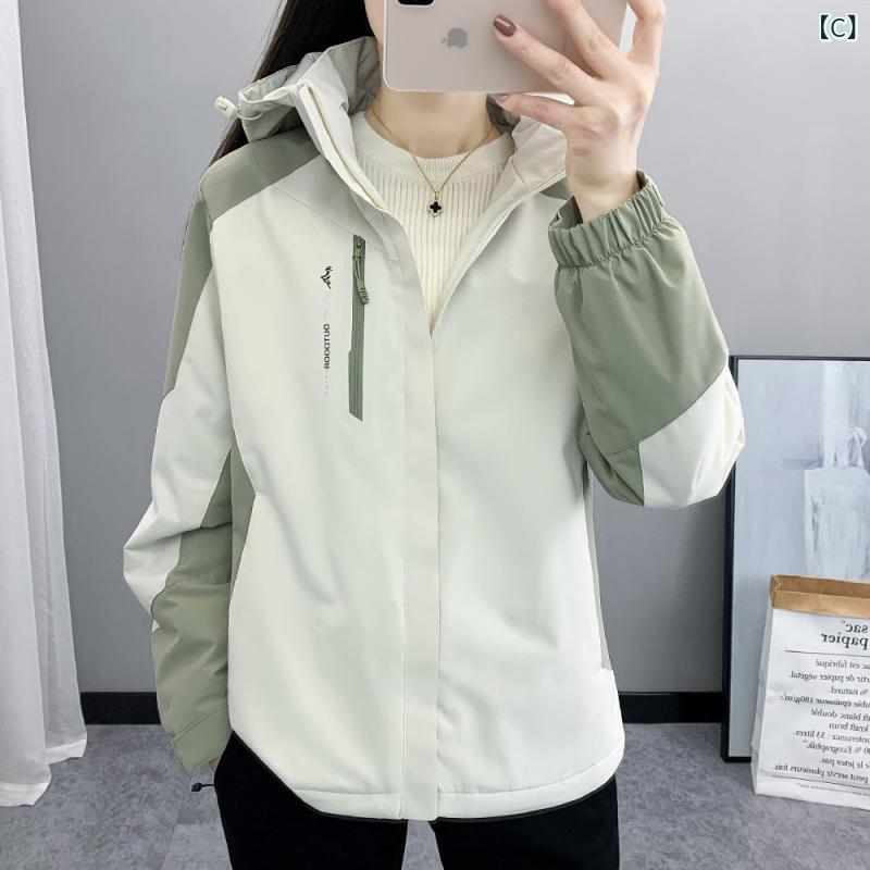 アウトドア スポーツ 突撃 服 女性 上着 防寒 綿服 男性と ベルベットの 厚い コー...