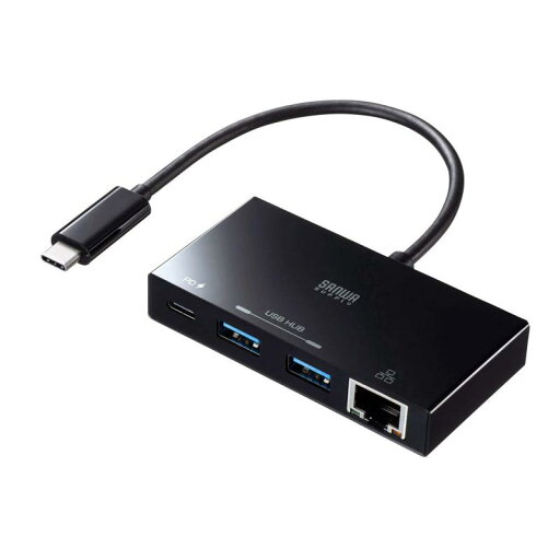 サンワサプライ(Sanwa Supply) USB Type-Cハブ LANアダプタ機能搭載 (USB Type-C×1・USB A×2・RJ-45×1ポート) USB-3TCH20BK サンワサプライ(Sanwa Supply) USB Type-Cハブ LANアダプタ機能搭載 (USB Type-C×1・USB A×2・RJ-45×1ポート) USB-3TCH20BK