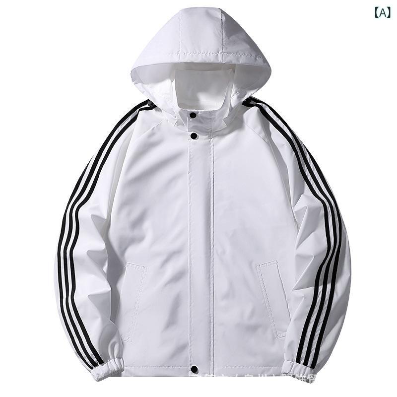 Rakuten - 新しい ジャケットの 男性 服と 帽子の 3 本の バー ジャケットの カジュアルな コートの 青年 ファッションの 上着の 光 板の 上着