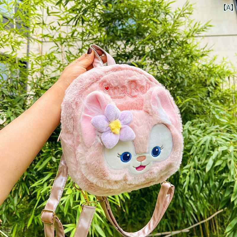 2025 年 新作 おしゃれで 可愛い リュックサック レディース ふわふわ キツネ 柄 バック パック 冬 用 アニマル ぬいぐるみ 風 カレッジスタイルスクールバッグ