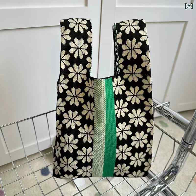 樂天商城 - 新 商品の 質感の メリヤスの 包みの 女性 春秋 夏の 手は 包みを 持って 編みます。