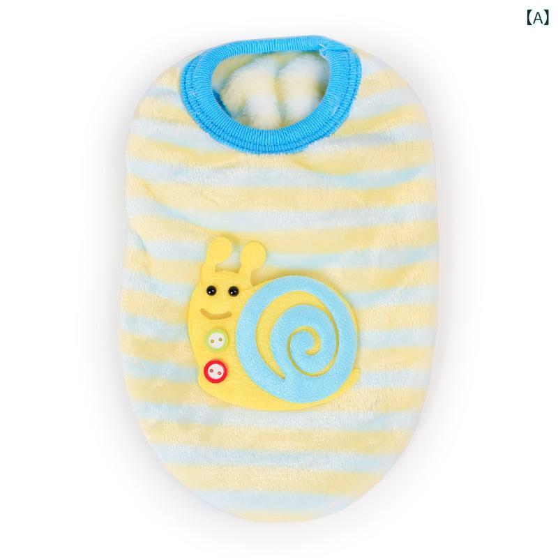 乳 犬 ベスト 幼 犬 ペット 猫 服 保温 フランネル 小 乳 犬 アニメ 動物 秋冬 レジャー 服(x2)