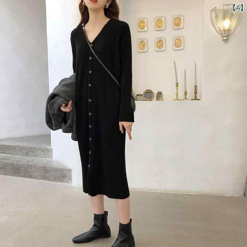 ワンピース 授乳服 マタニティフォーマル お宮参り 長袖 ニット ロング 冬 秋 前開き 授乳口 産前産後 妊婦服 おしゃれ 大きいサイズ マタニティ 授乳服 ワンピース 秋冬用 マタニティOK 服 妊婦服OK 授乳服OK ワンピース リブニット 茶黒