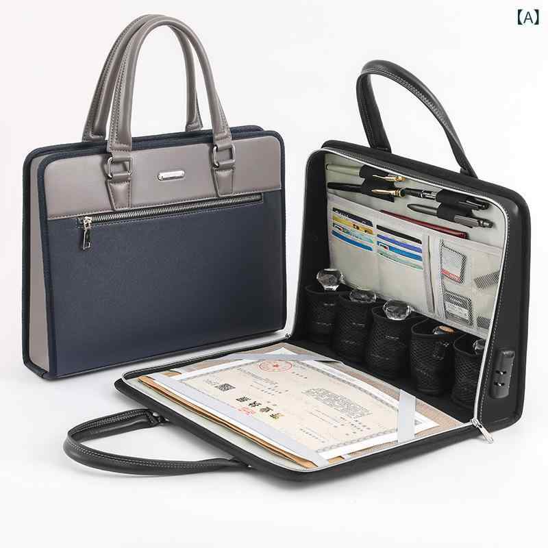 NIANDDUO シールライセンスオールインワンパッケージ 金融 オフィス 文書 パッケージ 会議 ビジネス ID パッケージメンズハンドバッグ