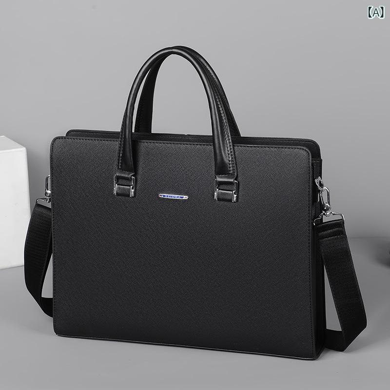 男性 用 バッグビジネスブリーフケース 男性 用 ハンドバッグ シングル 肩 斜め がけ バッグ 横型 カジュアル 男性 用 パソコン バッグ 会議 用 バッグ