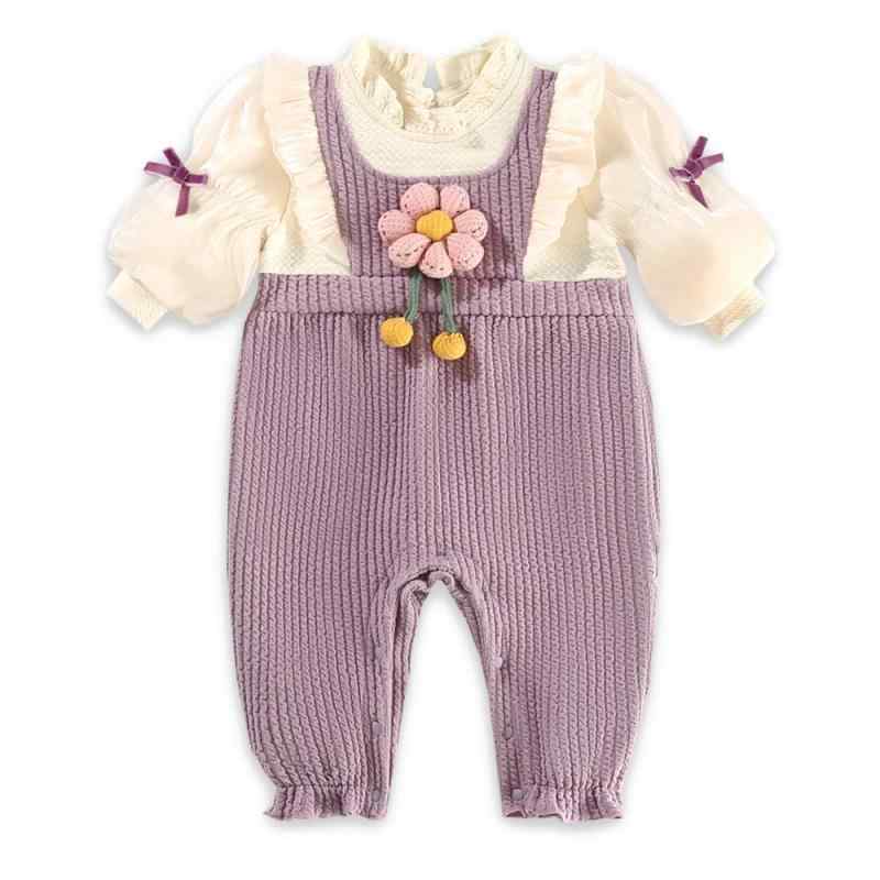 [Reegoo Peter] ベビー服 女の子 ロンパース カバーオール 赤ちゃん服 新生児服 外出着 かわいい 前開き 長袖