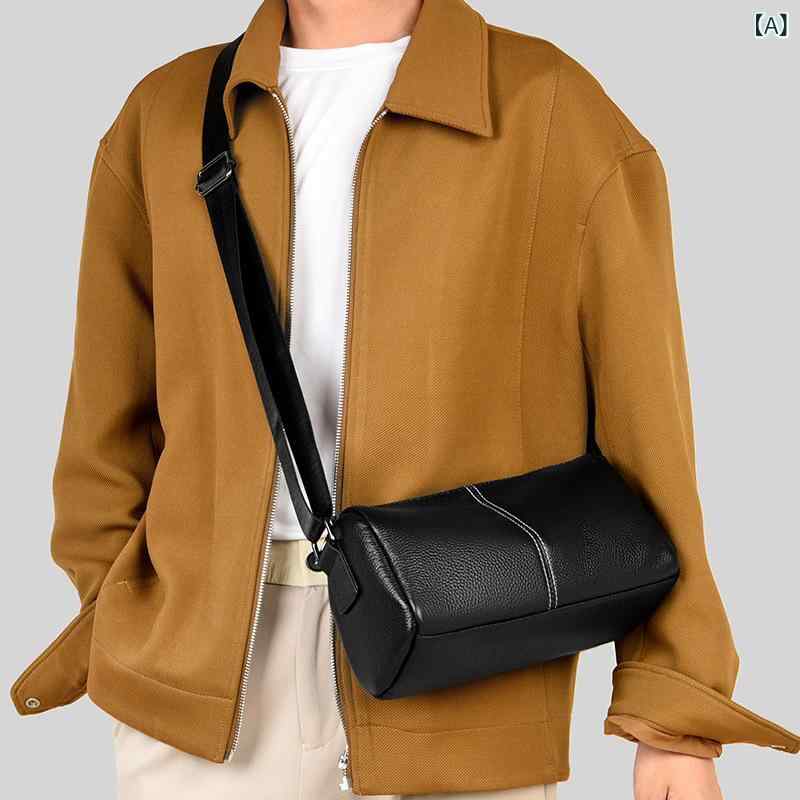 クロス ボーダー 新作 オリジナル メンズ本 革 バッグ大 容量 ソフト 牛革 カジュアル リュックサック 通勤 ワン ショルダー 斜め がけ ショルダーバッグオシャレ(3.0)