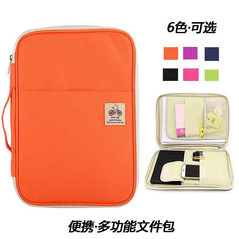 現物 防水 オックスフォード 布 カジュアル 男女多 機能 ジッパー ハンドバッグ 収納 袋 ファイル バッ..